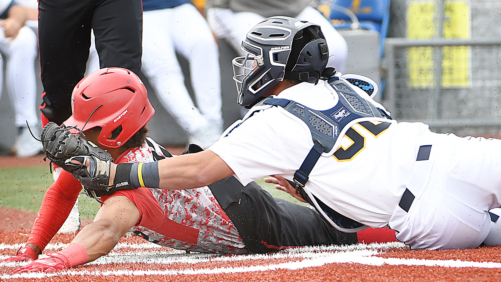 Rio Grande's Gregory Catano beats the catcher's tag for a steal of home during the fourth inning of Friday's 5-2 win over West Virginia University-Tech at Epling Field in Beckley, W.Va.