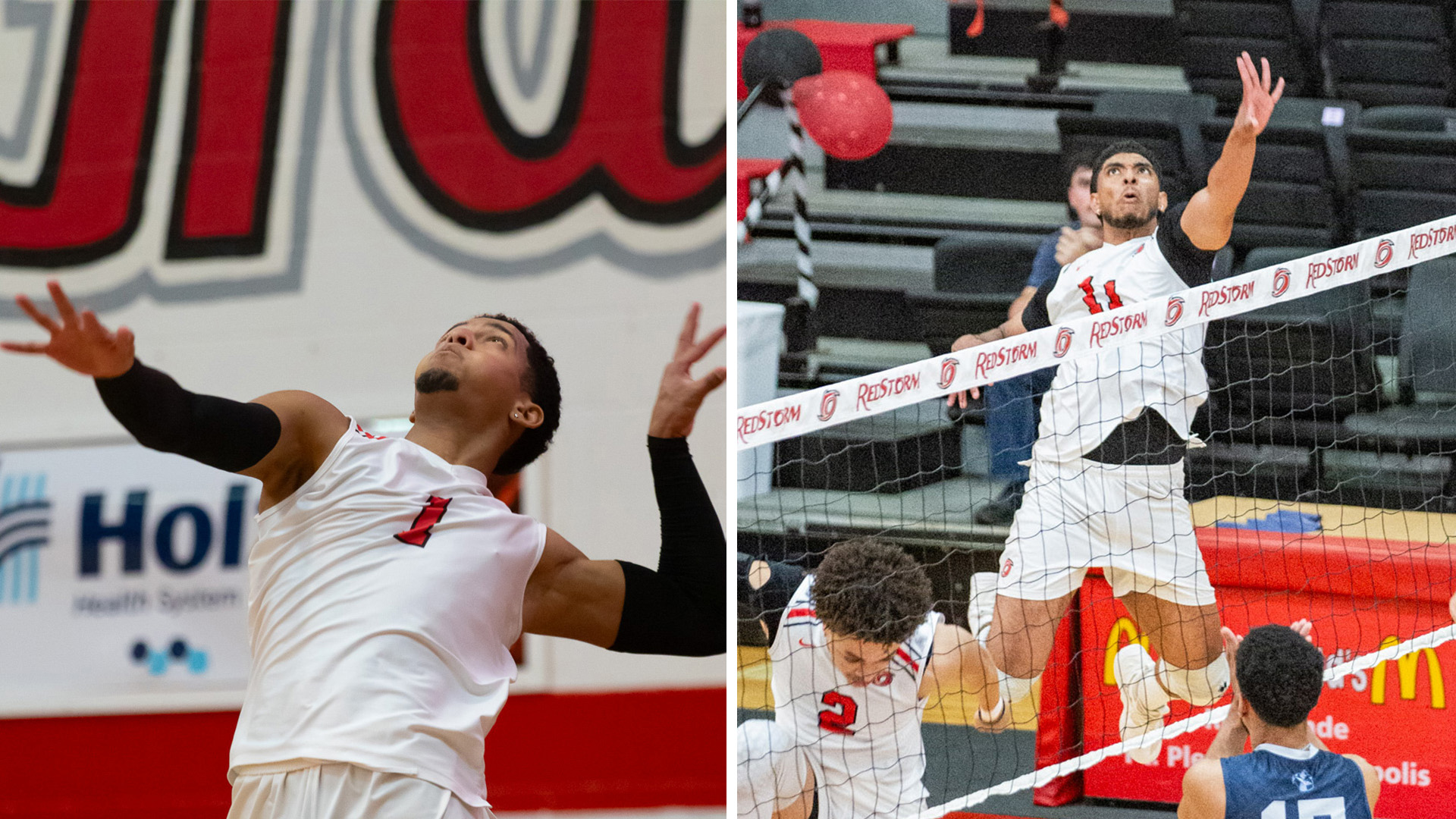 Rio Grande's Camilo Murillo (left) and Daniel Rivas (right) were named to the All-River States Conference Men's Volleyball Team. Murillo was named to the Second Team and Rivas was a Third Team pick.