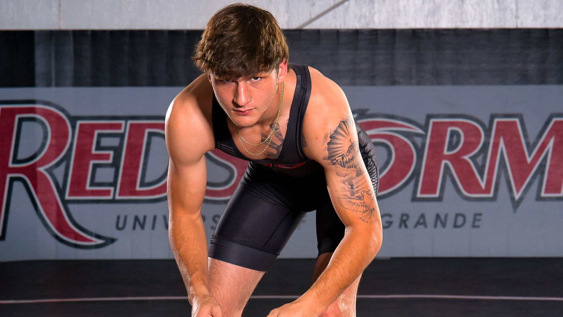 Rio's Mackandle Freeman won both of his matches against Georgetown College and Lourdes University at the Georgetown Duals.