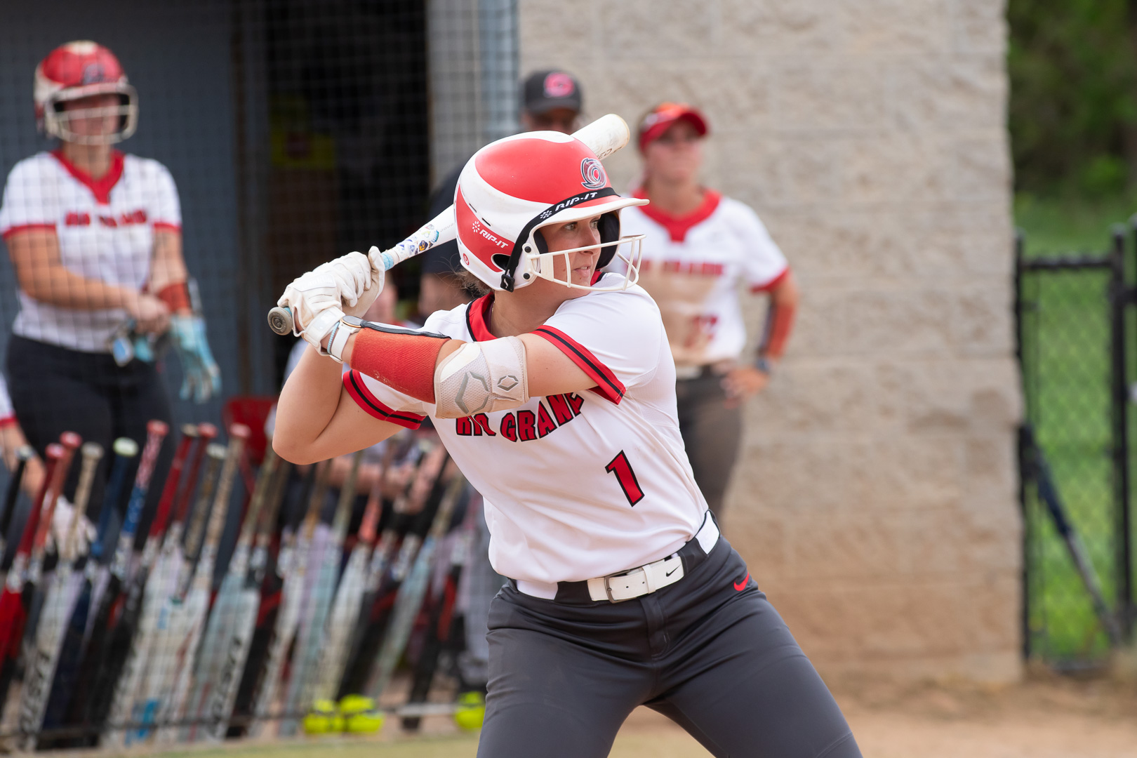 Rio Grande's Nigella Reck played a big role at the plate in the RedStorm's sweep of WVU-Tech on Tuesday at Rio Softball Park.