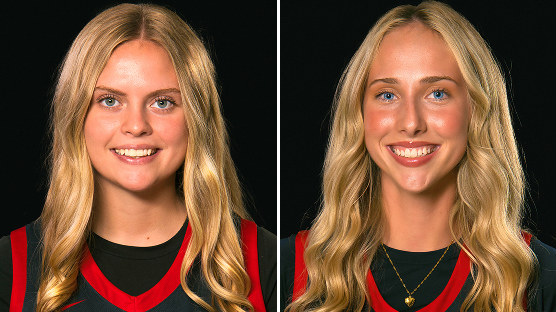 The University of Rio Grande swept the River States Conference Women's Basketball Player of the Week awards on Monday, with Marlee Grinstead (left) claiming the Offensive award and Sophia Kline (right) earning the Defensive honor.