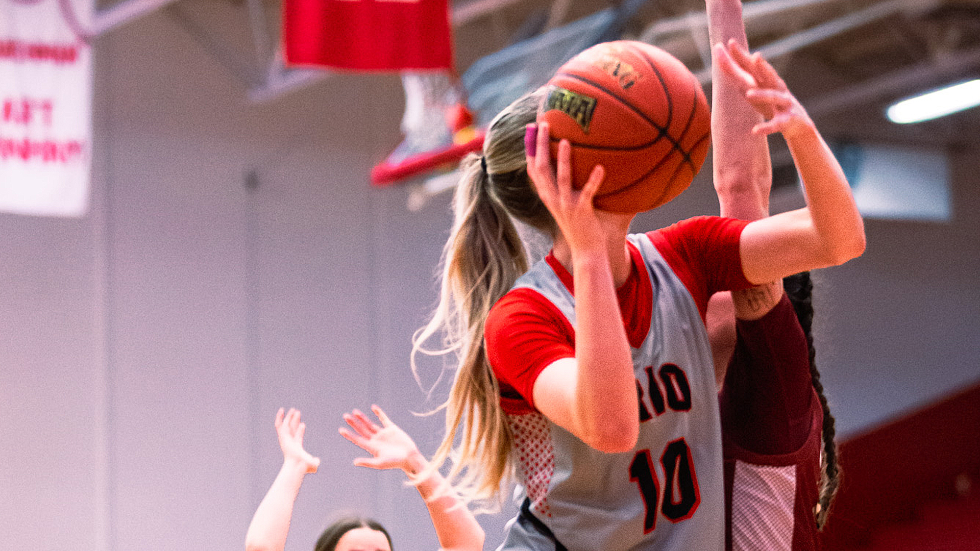 Rio's Sophia Kline had 19 points and 12 rebounds in Saturday's win over Indiana University Southeast in the semifinal round of the River States Conference Women's Basketball Championship at the Newt Oliver Arena.