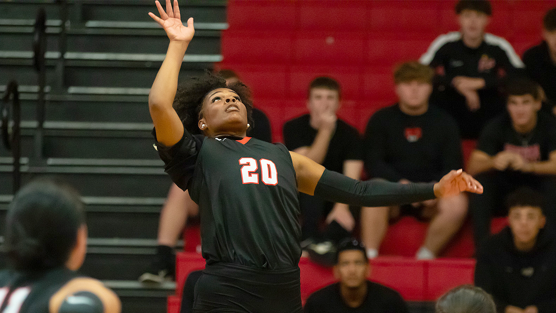 Rio Grande's Tia Cooper had nine kills in the RedStorm's straight sets rout of Midway on Saturday afternoon.