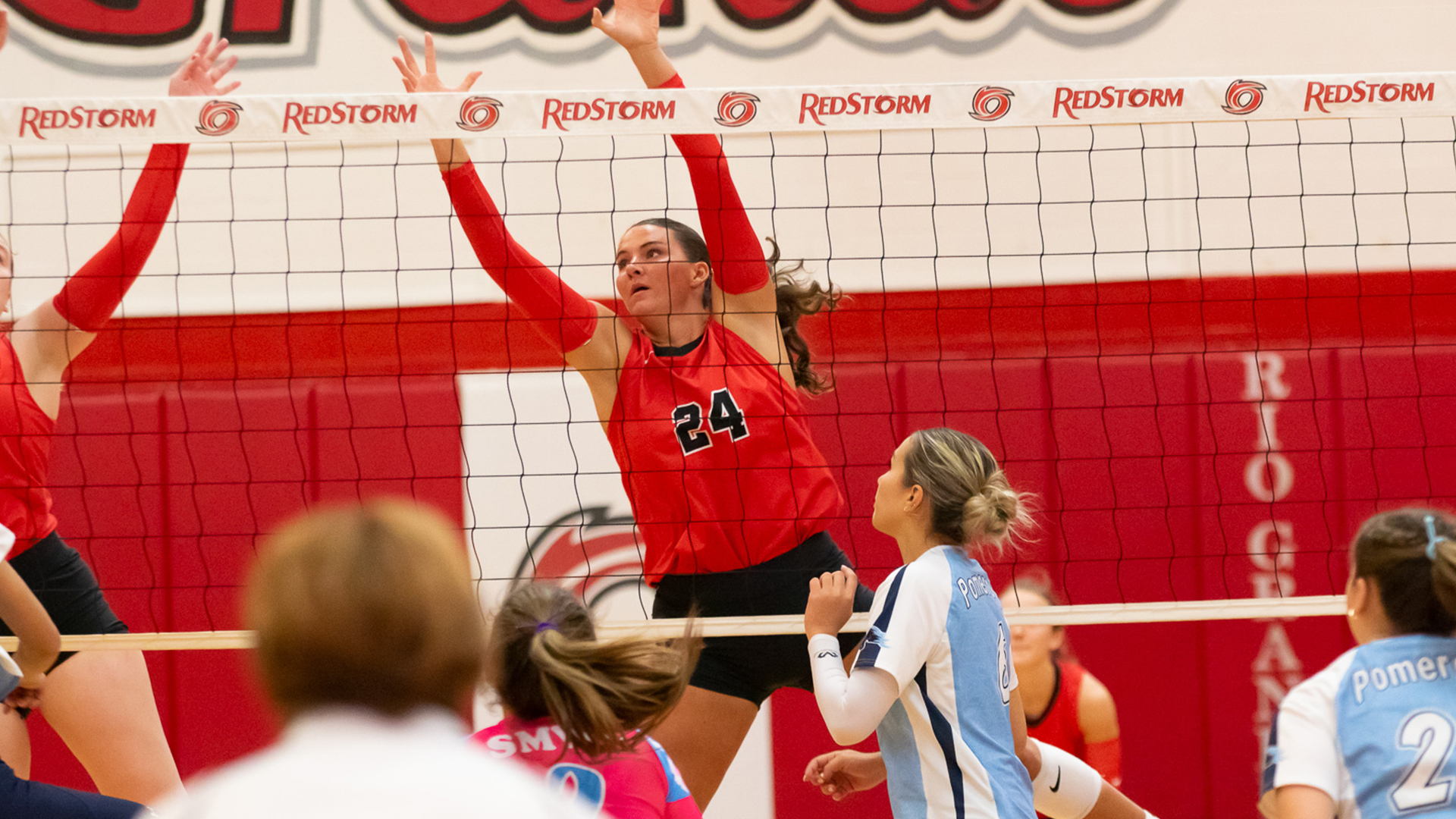 Rio Grande's Averie Bruce had five block assists in Friday night's loss at Indiana University East.