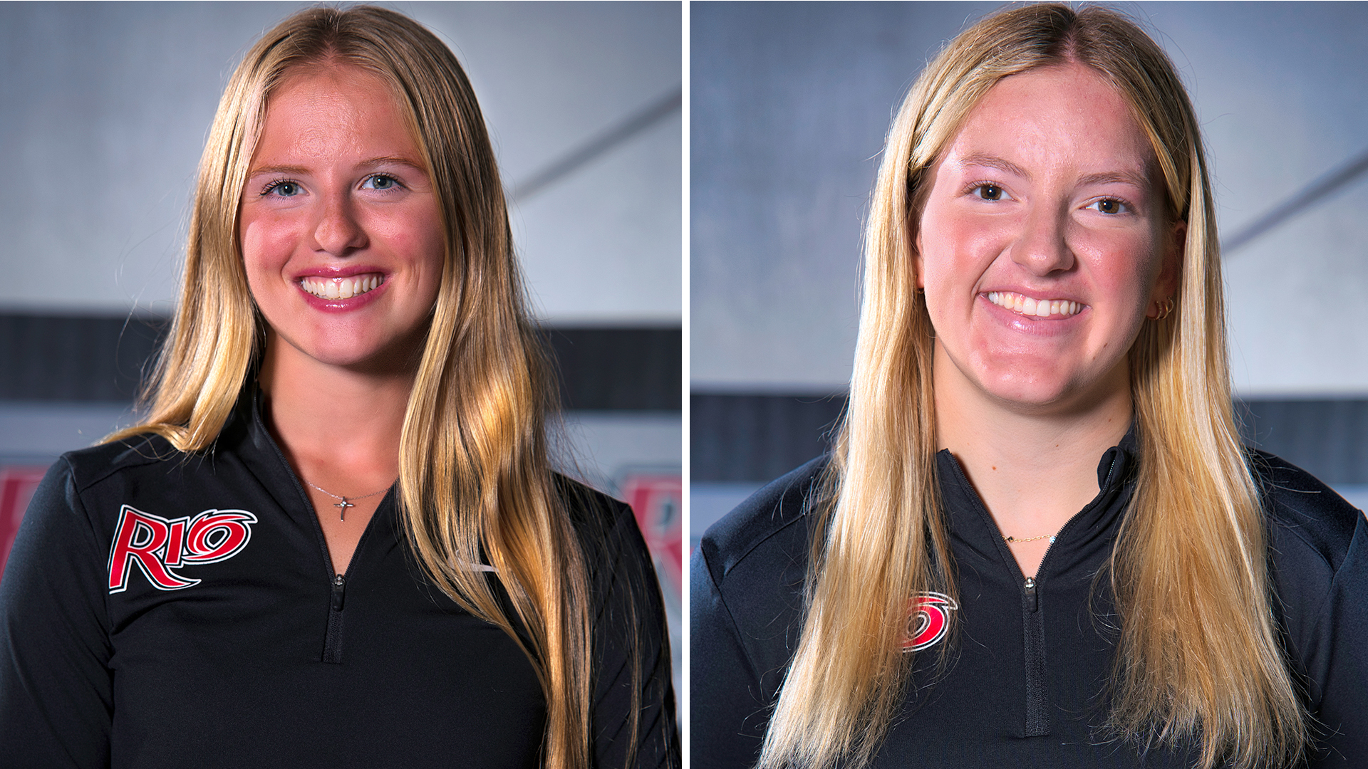 Rio Grande's Haley Williams (left) and Paige Russell (right) finished fourth in their respective weight divisions at Sunday's Carthage Classic in Kenosha, Wis.