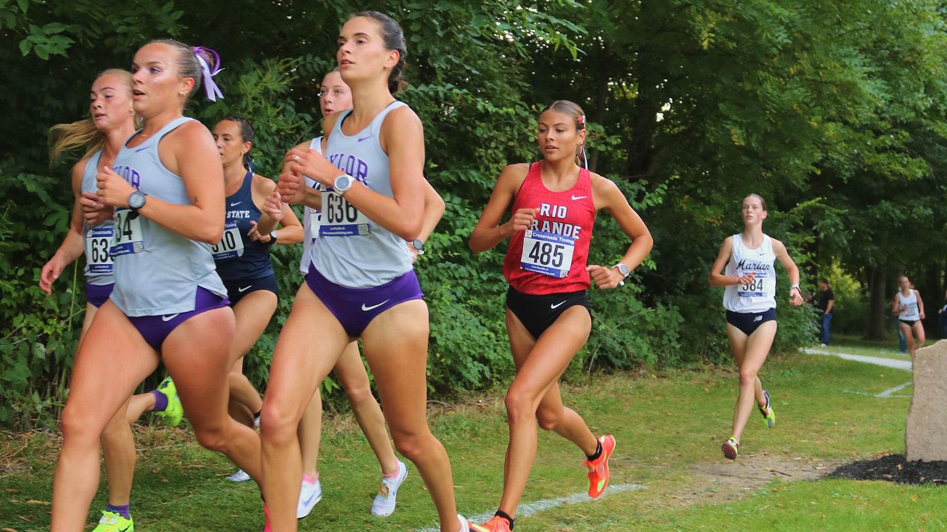 Rio Grande's Amarissa Kerns set a new school record and led the RedStorm to a sixth place finish at Friday's IWU Twilight Invitational in Marion, Ind.